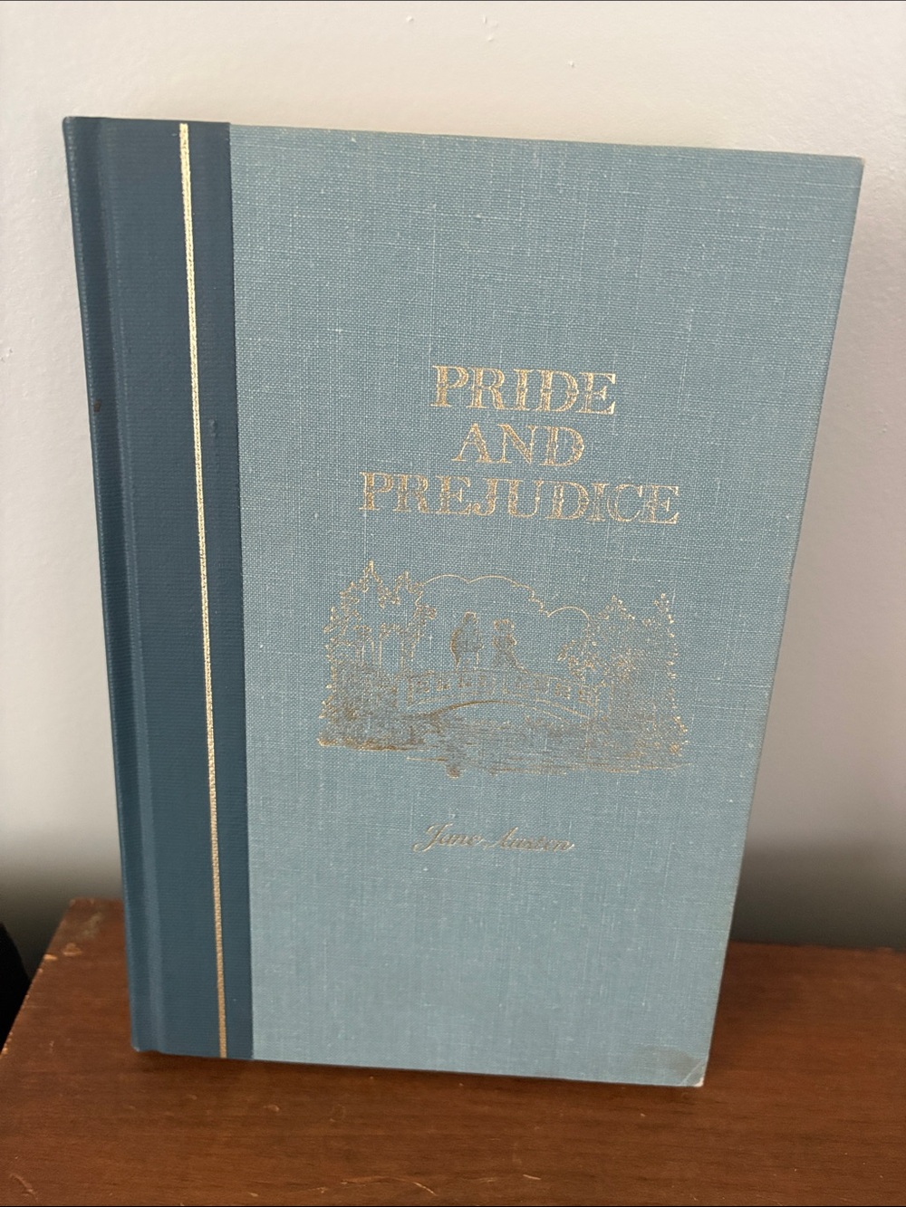 Pride and Prejudice Hardcover Book - Light Blue with Gold Foil